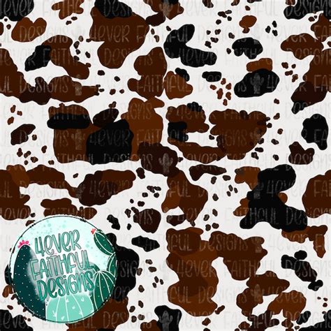 SEAMLESS Multi-colored Cow Print Cowhide Digital Paper Cute - Etsy