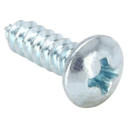 Zoro Select Sheet Metal Screw X In Zinc Plated Steel Pan Head