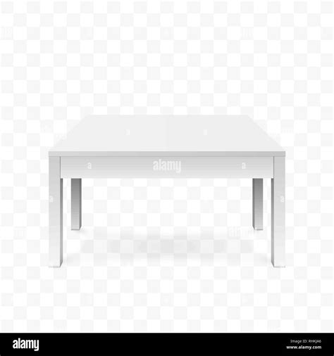 Realistic White Table White Office Table With Shadow Vector