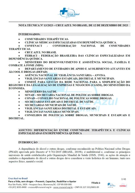 Nota T Cnica N Da Cruz Azul No Brasil Sobre A Descubra O Mundo