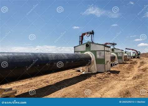 Construction of Gas Pipeline. New Energy Pipeline Construction Stock Image - Image of ...