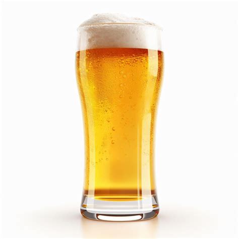 Premium Ai Image Glass Of Beer Isolated On White Background