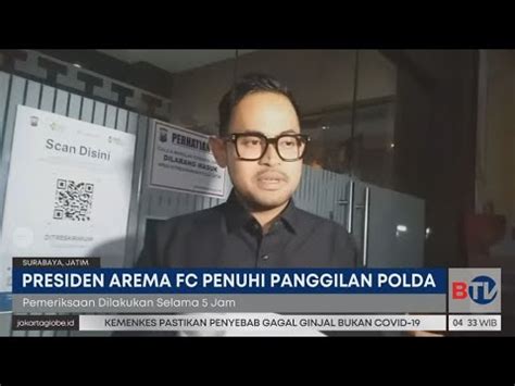 Presiden Aremania Fc Tidak Terima Uang Dari Klub Youtube