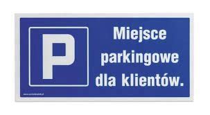 TABLICA TABLICZKA PVC MIEJSCE PARKINGOWE 150x300MM 2262 Cena