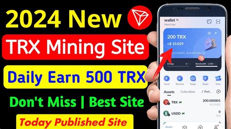 2024 Latest Trx [tron] Mining Site Trx Mining Platform Daily Earn