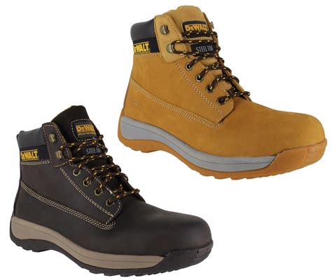 Mens Dewalt Apprentice Leather Sb Safety Steel Toe Lace Up Boots Sizes