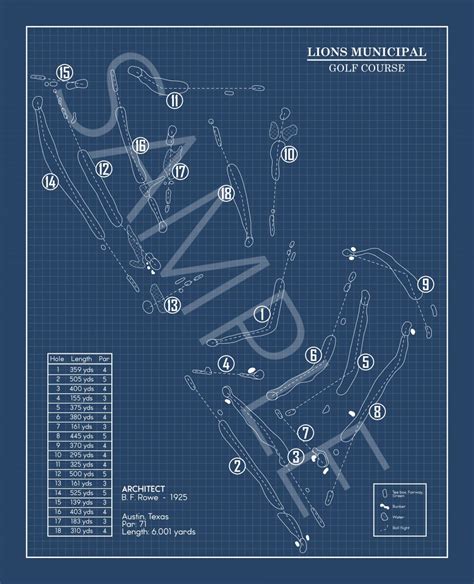 Lions Municipal Golf Course Blueprint (Print)#N# – GolfBlueprints