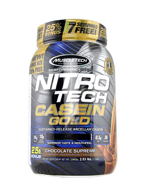 Nitro Tech Casein Gold Performance Series By MUSCLETECH 1130 Grams