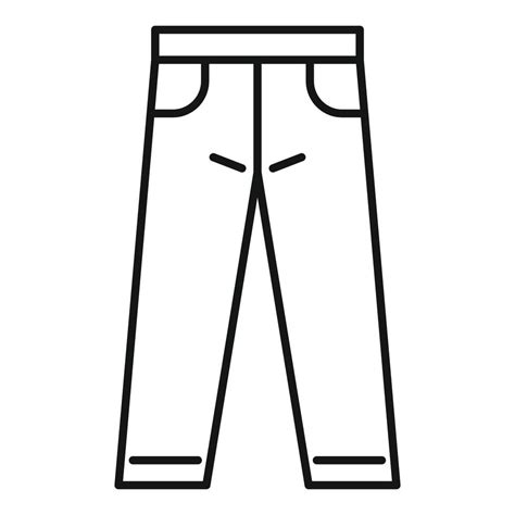 Icono De Pantalones Vaqueros Estilo De Esquema Vector En Vecteezy