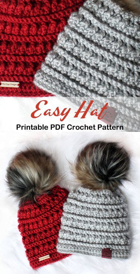 Crochet Hat With Pom Poms | EMBROIDERY & ORIGAMI