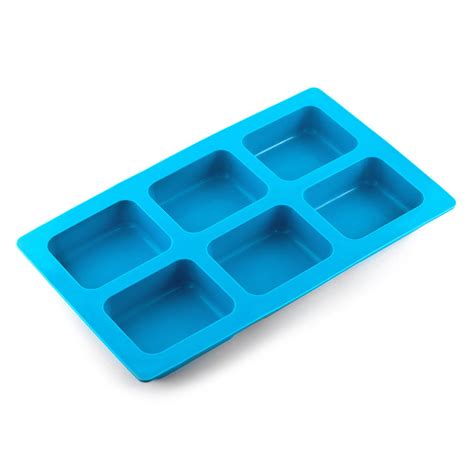 6 Bar Rounded Rectangle Silicone Soap Mold - CandleScience