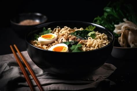 Premium AI Image | Japanese ramen soup