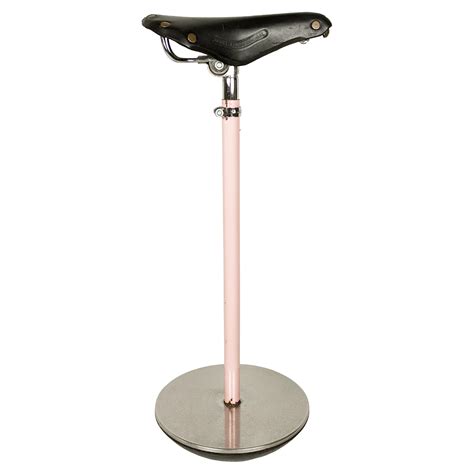pink metal and leather 1960/70s occasional stool Sella by Castiglioni