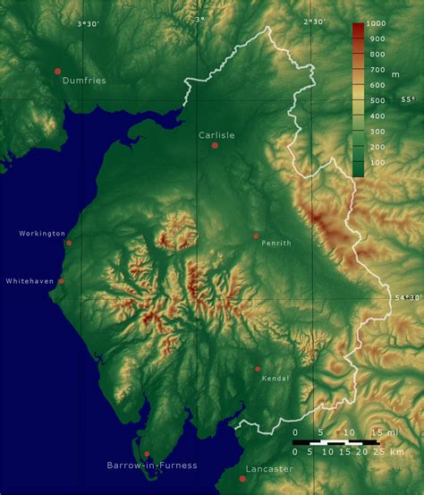 Map Of Cumbria England | secretmuseum