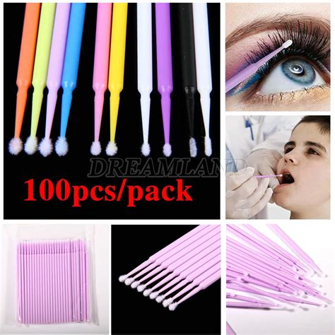 Eyelash Extension Brush Disposable Cotton Swab Dental Micro Applicator