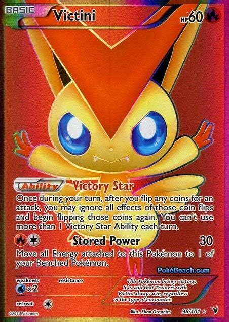 Victini Full Art 98 Carta Pokémon Tcg Bw Noble Victories R 2990 Em