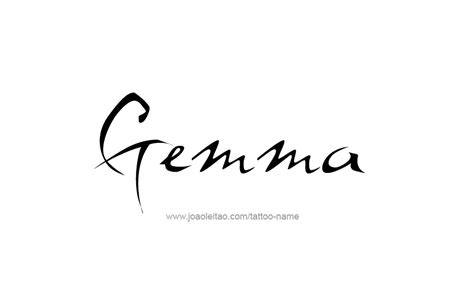 Gemma Name Tattoo Designs