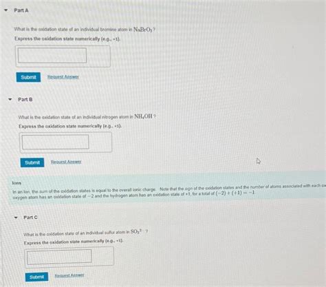 Solved What is the oxidation state of an individual bromine | Chegg.com