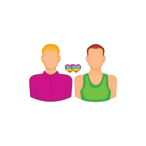 Two Men Gay Icon Cartoon Style 14627541 Vector Art At Vecteezy