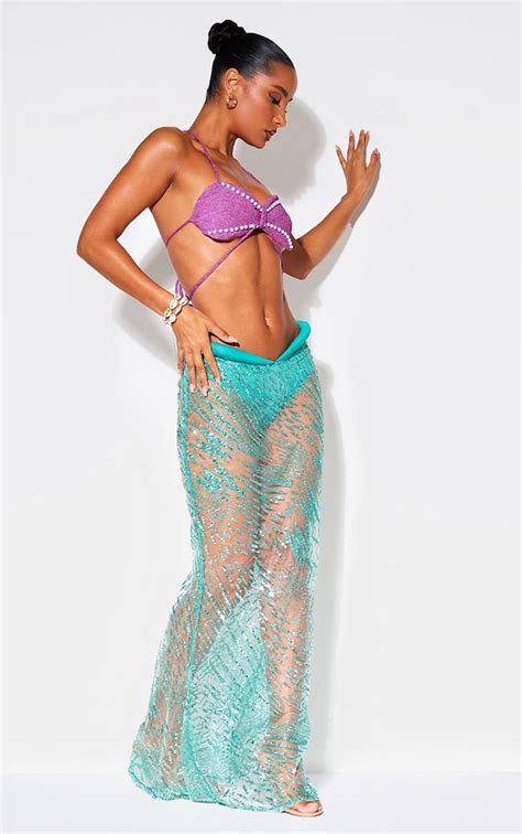 Blue Mermaid Costume 3 Piece Set | Accessories | PrettyLittleThing