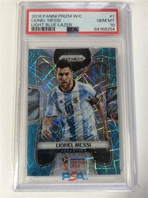 PSA10 GEM MINT カラーマッチ 2018 panini prizm world cup lionel messi light