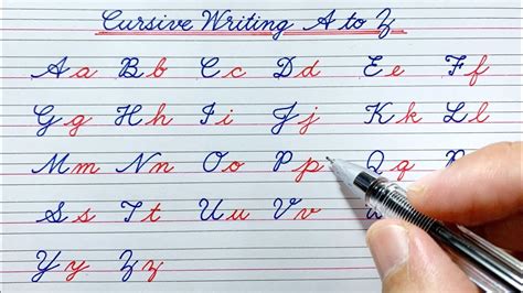 How To Write English Capital And Small Letters Abcd Cursive Writing A