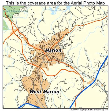 Aerial Photography Map of Marion, NC North Carolina