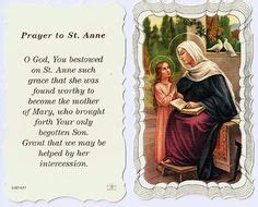 Share in the faith and hope of St Anne with our St Anne Linen Prayer Card. St Anne was childless ...