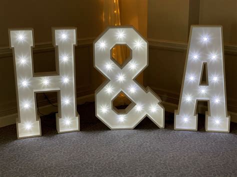 Personalised Light Up LED Letters Hire Big Bash Events