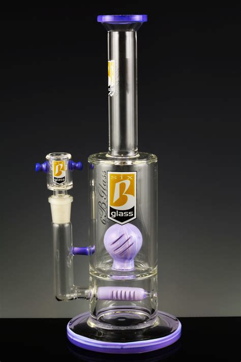 Purple Stemless Gog Water Pipe With Inline And Sphere Percs Wp965