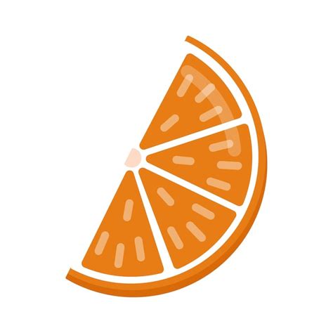 Fatia de laranja para coquetel de vinho quente vector ilustração fofa