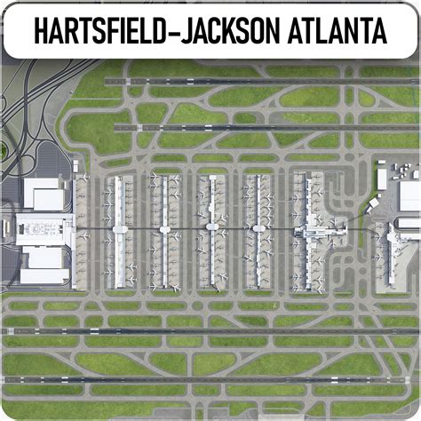 Aeropuerto Internacional Hartsfield Jackson De Atlanta ATL Modelo 3D