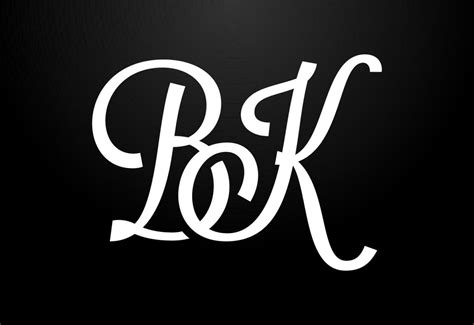 Initial Letter B K Logo Design Vector Graphic Alphabet Symbol For