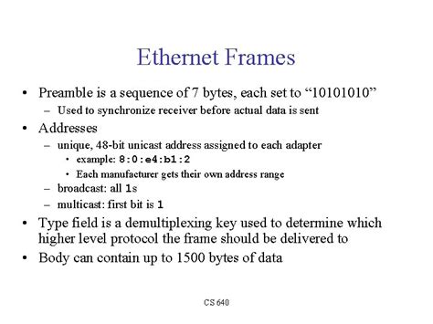 Ethernet Outline Multiple Access And Ethernet Intro Ethernet