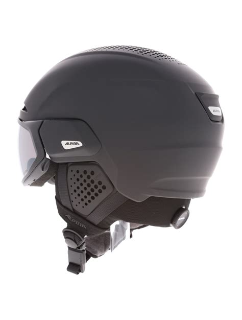 Alpina Alto Q Lite Ski Helmet With Visor Unisex Matt Black Skiwebshop