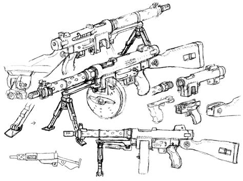 Machine Gun Drawing At Getdrawings Free Download