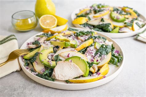 Kale Pear Lemon Chicken Salad Beingbrigid