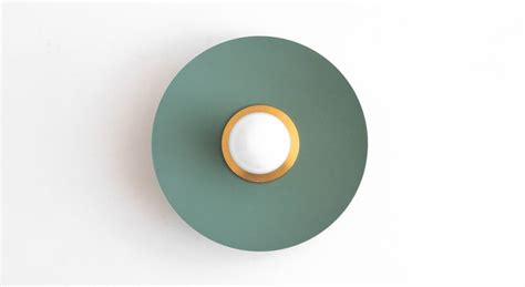 Green and Brass Sconce Flush Mount Sconce Wall Sconce Light Modern Design Model No. 9660 - Etsy