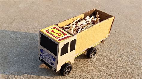 How To Make A Matchbox Mini Truck At Home Diy Truck माचिस से ट्रक