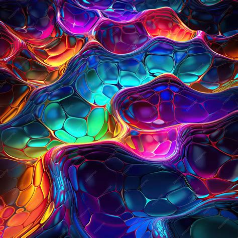 Premium AI Image | Abstract Fractal Art with Colorful Background