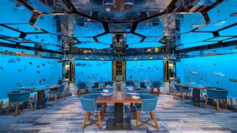 Experience surreal fine dining at the breathtaking underwater ...