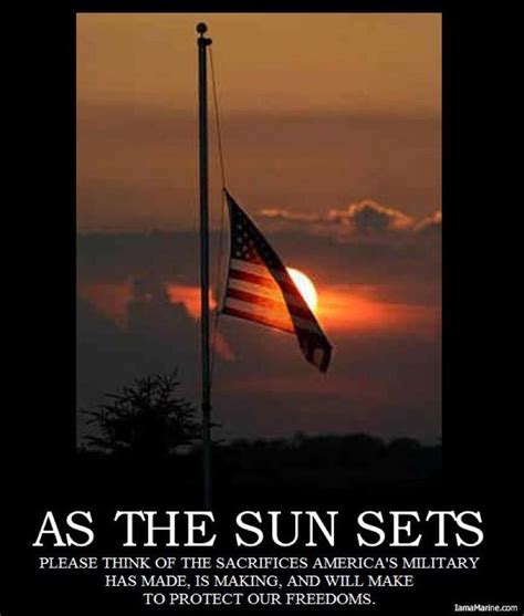 The American Flag At Sunset Flag Remember The Fallen Sunset