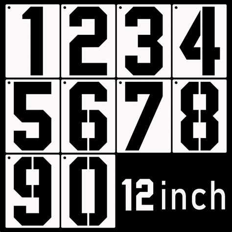 Amazon.com : DXCYZ 12 Inch Large Number Stencils Kit 0-9 Address Number ... 