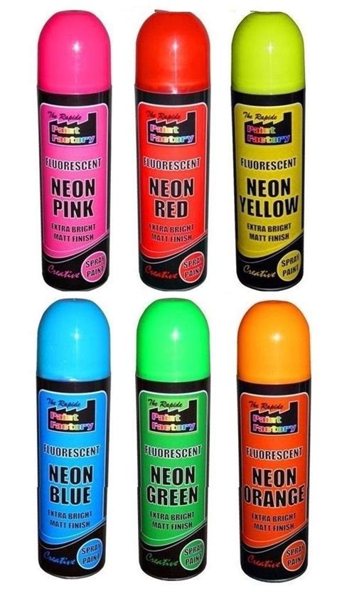 Fluorescent Neon Spray Paint Matt Diy Interior Exterior Bright Colour