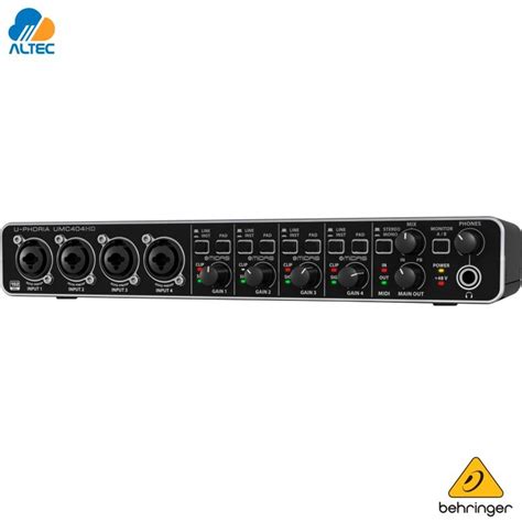 Behringer U Phoria Umc404hd Interfaz De Audio 4x4 Usb