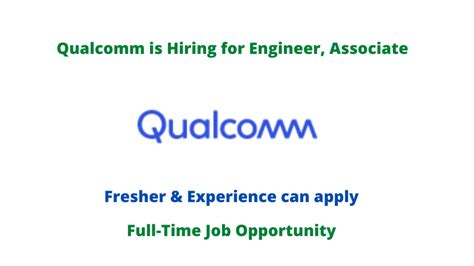 Qualcomm Is Hiring For Engineer Associate Fresher And Experience Can Apply Seekajob