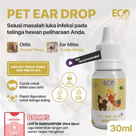 Jual Ecosterilyn Obat Tetes Telinga Kucing Anjing Untuk Conge Ear