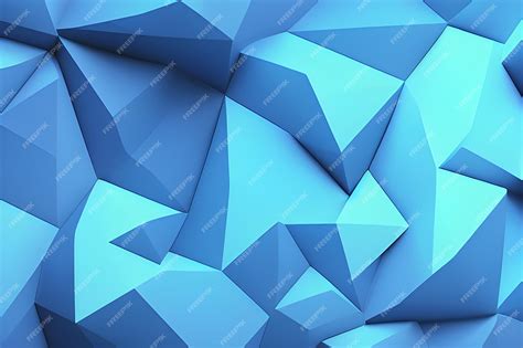 Fondo Abstracto Azul Low Poly Foto Premium