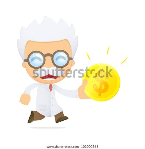 Funny Cartoon Scientist Various Poses Use Stock Vector (Royalty Free) 103000568 | Shutterstock