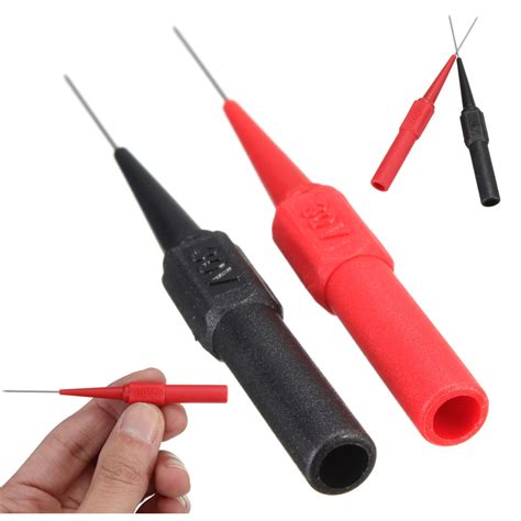 Insulation Piercing Needle Non Destructive Multimeter Test Probes Red Black Alex Nld